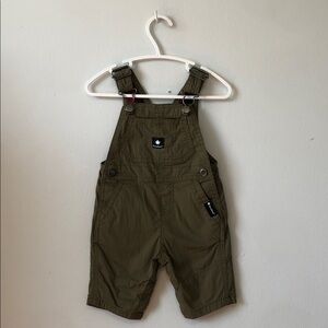 Children's Olive Green Adjustable Strap Overalls